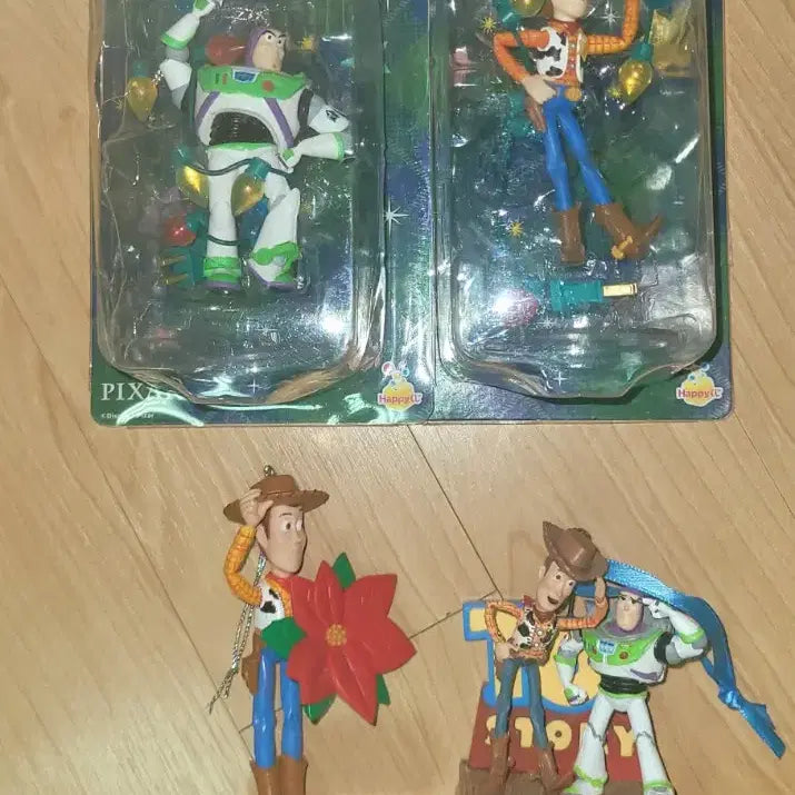[BUNJANG] Toy Story Woody Buzz Christmas Ornament Figure Bundle Set / 일괄) 토이스토리 우디 버즈 크리스마스 오너먼트 피규어
