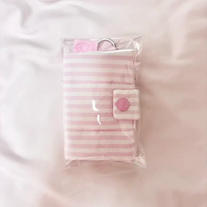 [BUNJANG] Mafavarchive Card Holder Pouch Pink Stripe / Mafavarchive 마페아 카드지갑 핑크 파우치 스트라이프 미소녀