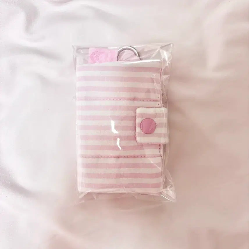 [BUNJANG] Mafavarchive Card Holder Pouch Pink Stripe / Mafavarchive 마페아 카드지갑 핑크 파우치 스트라이프 미소녀