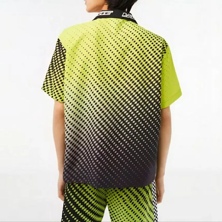 [BUNJANG] Lacoste Ombre Checkerboard Print Shirt / [100]라코스테 옴브레 체커보드 프린트 셔츠