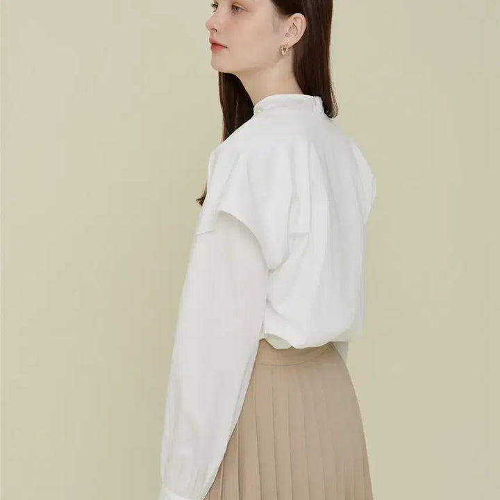 [BUNJANG] Gocori Layered Draping Blouse (New) / 고코리 레이어드 드레이핑 블라우스 (새상품)