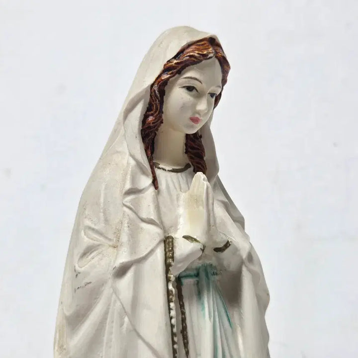 [BUNJANG] Aron Art Holly Mother Mary Resin Statue / 80년대 국산 아론 아트홀리 성물 성모마리아 레진 가톨릭 성모상