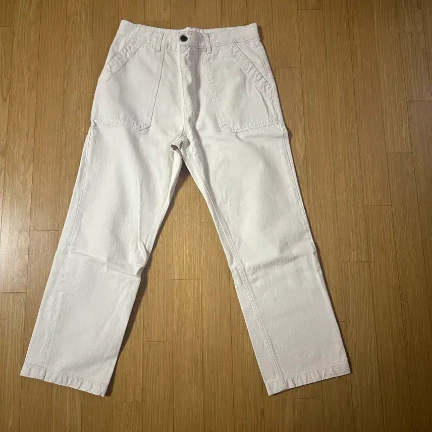 [BUNJANG] Uniform Bridge Semi-Wide Khaki &amp; White Cotton Pants Bundle / (유니폼브릿지-세미와이드) 카키색 면바지 팬츠+ 흰색 면바지 팬츠
