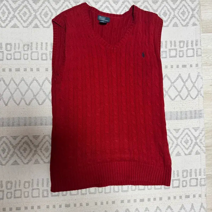 [SOLD OUT] 폴로 랄프로렌 케이블 니트 조끼 레드 보이즈 (xl 20) 팔아요