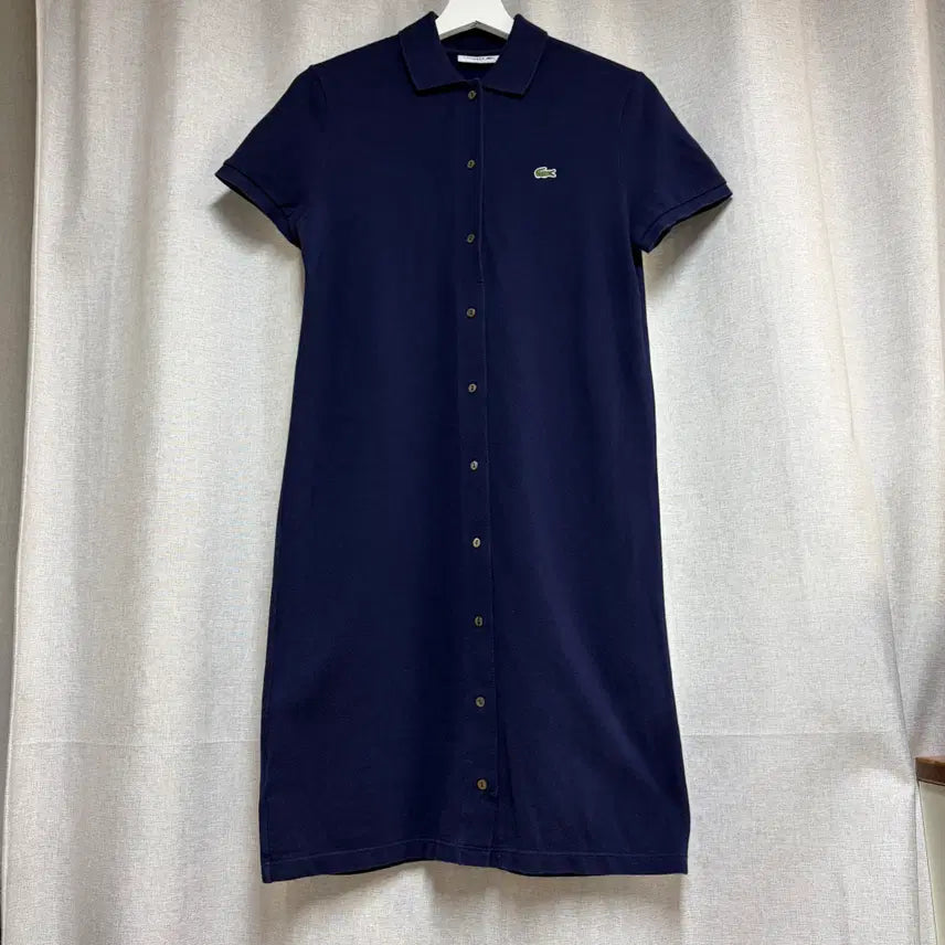 [BUNJANG] Lacoste Navy Collar Dress Regular Fit / 라코스테 네이비 카라 원피스 (36 / 레귤러핏)