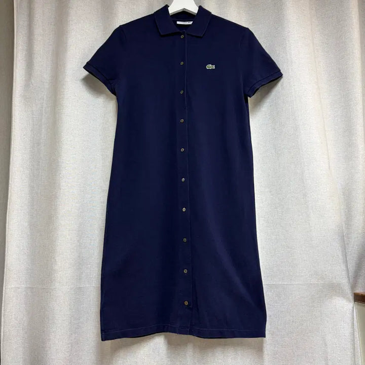 [BUNJANG] Lacoste Navy Collar Dress Regular Fit / 라코스테 네이비 카라 원피스 (36 / 레귤러핏)