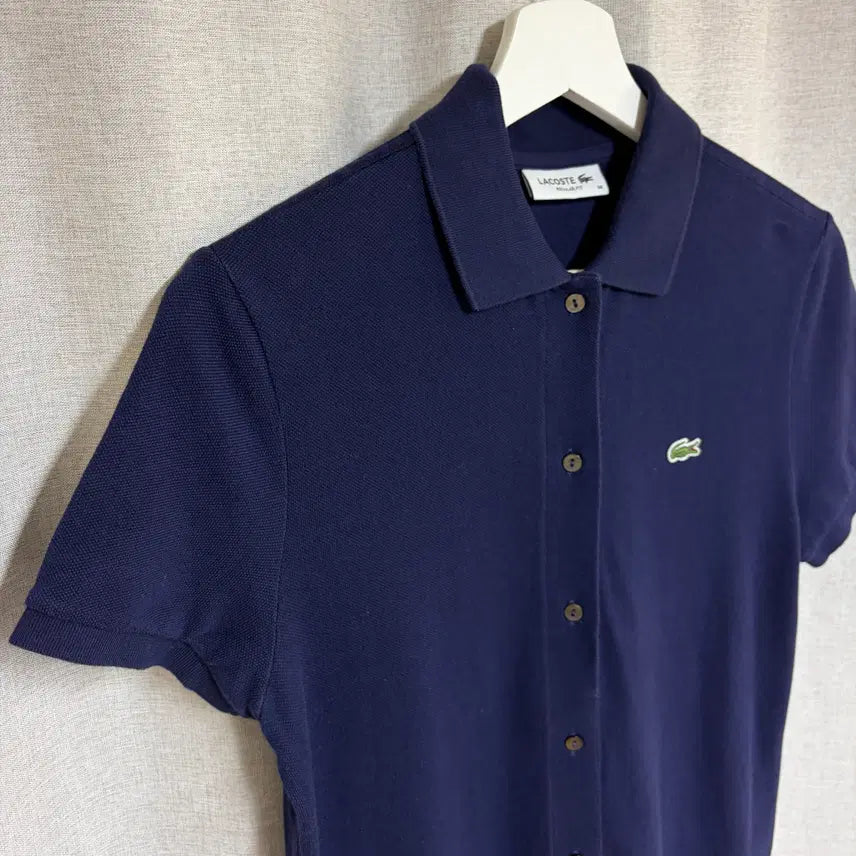 [BUNJANG] Lacoste Navy Collar Dress Regular Fit / 라코스테 네이비 카라 원피스 (36 / 레귤러핏)