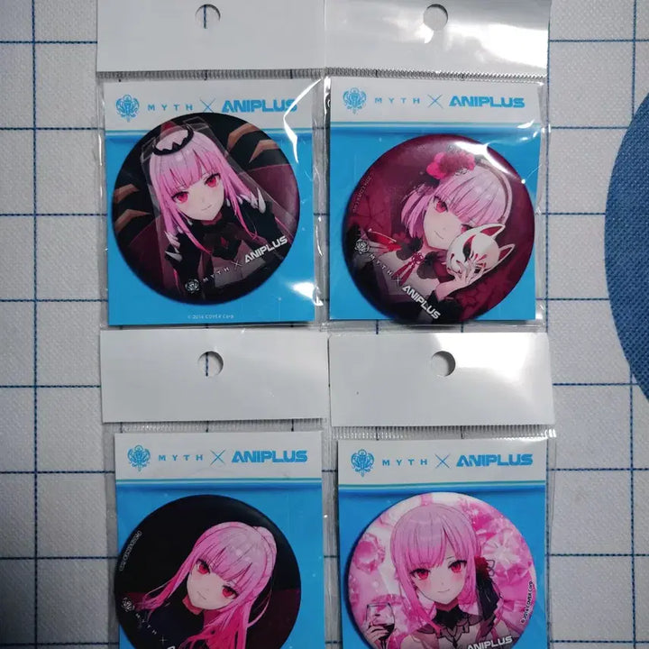 [BUNJANG] holoMyth x ANIPLUS Collaboration Can Badge Set / 홀로라이브 EN x ANIPLUS 콜라보 캔뱃지 7종 (미개봉)
