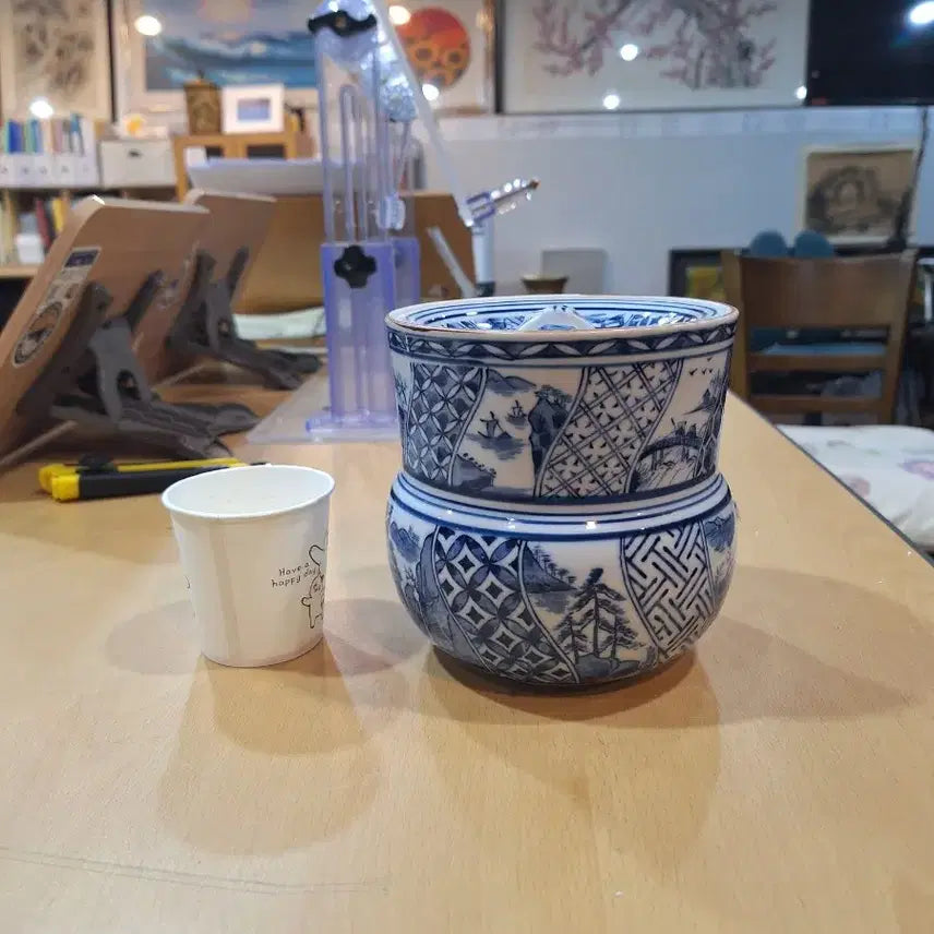 [BUNJANG] Blue and White Porcelain Tea Caddy / 청화백자 차호