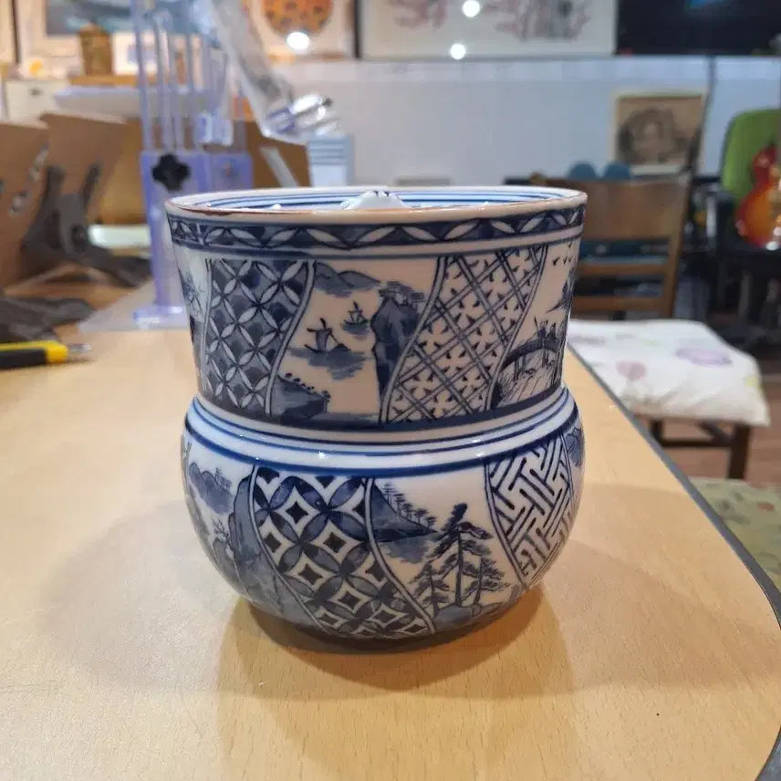 [BUNJANG] Blue and White Porcelain Tea Caddy / 청화백자 차호