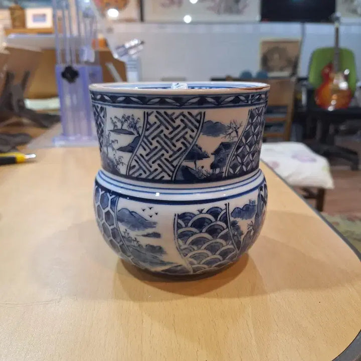 [BUNJANG] Blue and White Porcelain Tea Caddy / 청화백자 차호