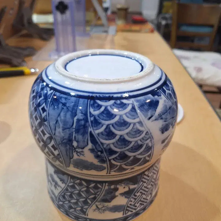 [BUNJANG] Blue and White Porcelain Tea Caddy / 청화백자 차호
