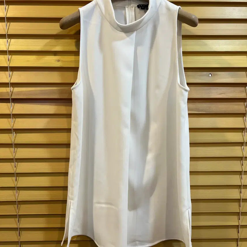 [BUNJANG] Theory Ivory High-Neck Sleeveless Blouse / 띠어리 여성 아이보리 하이넥 슬리브리스 블라우스