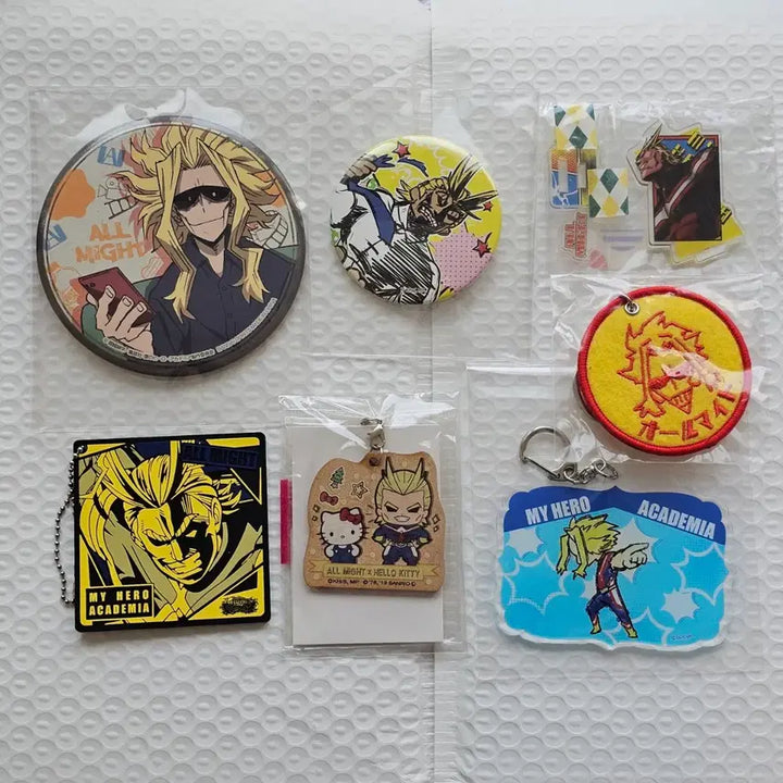 [BUNJANG] My Hero Academia All Might Goods Set Plush Acrylic Badge / 올마이트 굿즈 세트 곰인형 무뉴구루미 누이 아크릴 캔뱃지 나히아 히로아카
