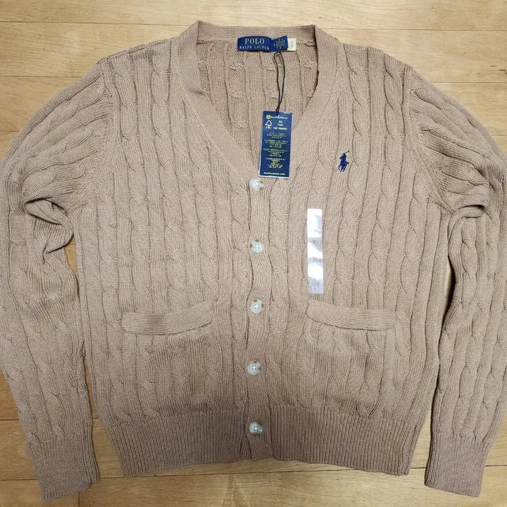 [BUNJANG] Polo Ralph Lauren Cable Knit Cardigan Camel S / [새상품] 폴로 랄프로렌 케이블 니트 가디건 카멜 S