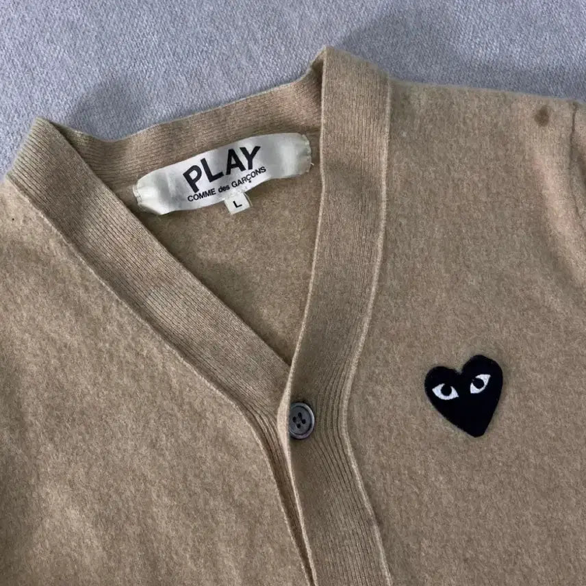 [BUNJANG] Comme des Garcons Beige Wool Cardigan / W 꼼데가르송 베이지 울 가디건