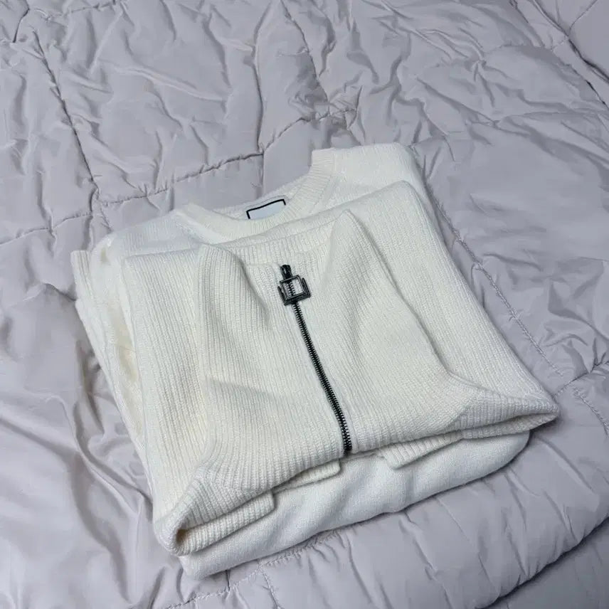 [BUNJANG] Wooyoungmi Layered Knit Ivory (Size 46) / 22FW 우영미 레이어드 니트 아이보리 (46사이즈)