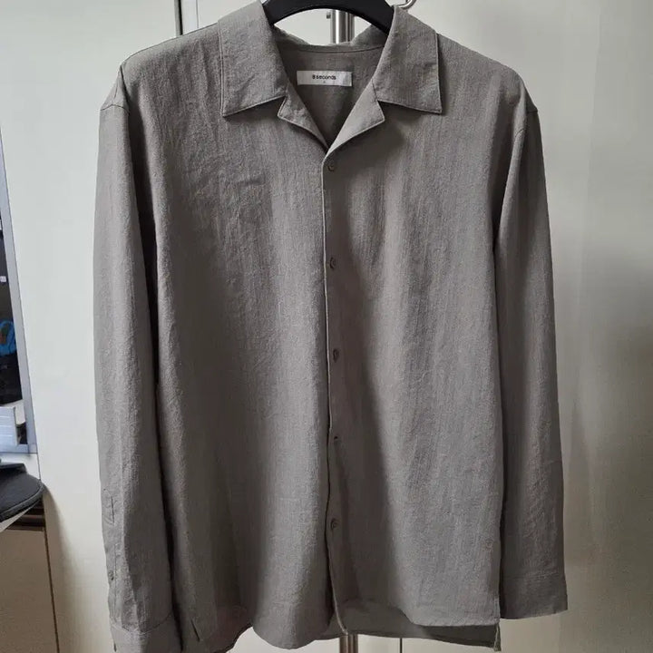 [BUNJANG] 8 Seconds Open Collar Linen Shirt / 8세컨즈 오픈카라 셔츠