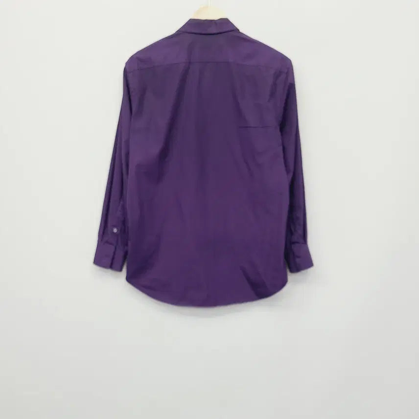 [BUNJANG] Burberry Check-Pattern Stretch Cotton Shirt Purple M / 버버리 정품 체크배색 스트레치 코튼 셔츠 퍼플 M (실측 95)