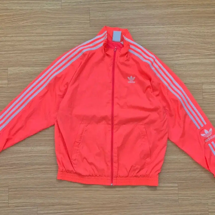 [BUNJANG] Adidas Neon Pink Lock-Up Track Top Windbreaker / 아디다스 네온핑크 락업 트랙탑 바람막이
