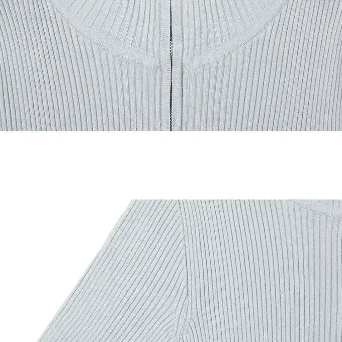 [BUNJANG] OU893 Ribbed Half Zip-up Knit Top / 56000원 택채새제품,품절템) 우이 OU893 골지 하프 집업 니트 (