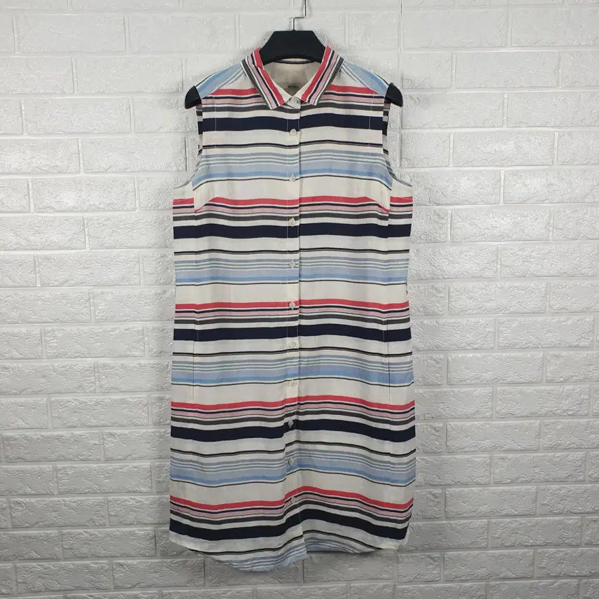 [BUNJANG] BCBG Linen Sleeveless Shirt Dress / [66]BCBG 린넨 민소매 셔츠 원피스