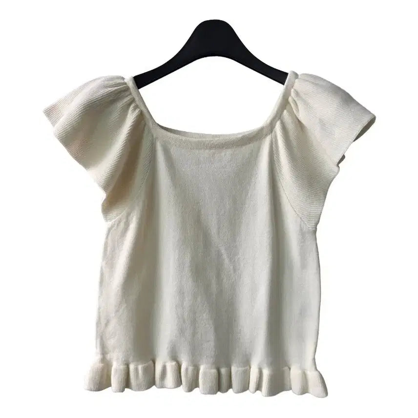 [BUNJANG] Ivory Frill Knit - New / 44-55)아이보리 프릴니트/새제품