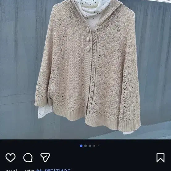 [BUNJANG] Vintage Mori Girl Style Cape and Polka Dot Turtleneck Set / 빈티지 여름 가능 케이프 + 도트 폴라 세트 모리 모리걸
