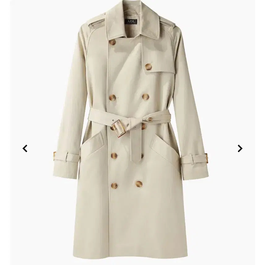 [BUNJANG] A.P.C. Trench Coat (XS Beige) / A.P.C. 아페쎄 면혼방 트렌치코트(XS 베이지)