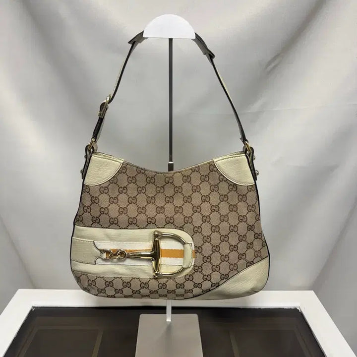 [BUNJANG] Gucci GG Logo Horsebit Hobo Bag / 구찌 GG로고 홀스빗 호보백
