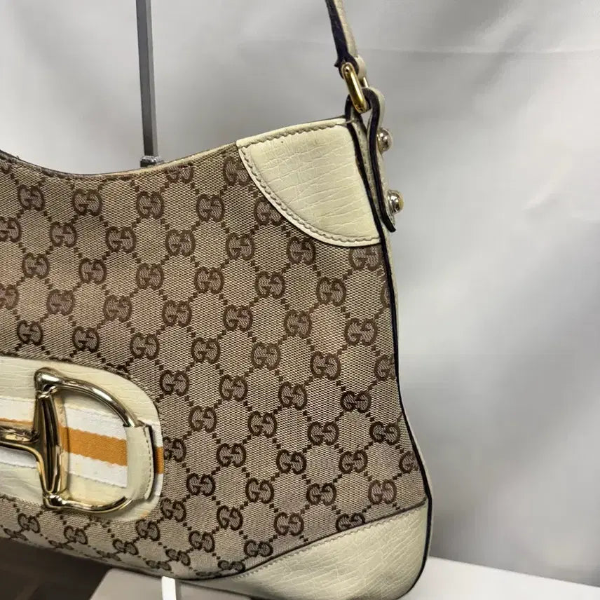 [BUNJANG] Gucci GG Logo Horsebit Hobo Bag / 구찌 GG로고 홀스빗 호보백