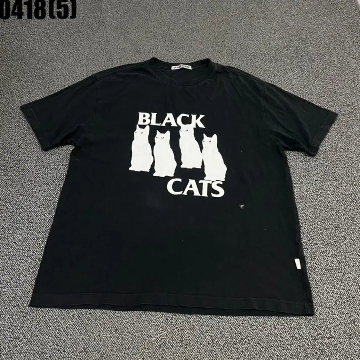 [BUNJANG] Vivastudio Blackcats Short Sleeve T-Shirt M / 비바스튜디오 블랙캣츠 반팔 티셔츠m 0418
