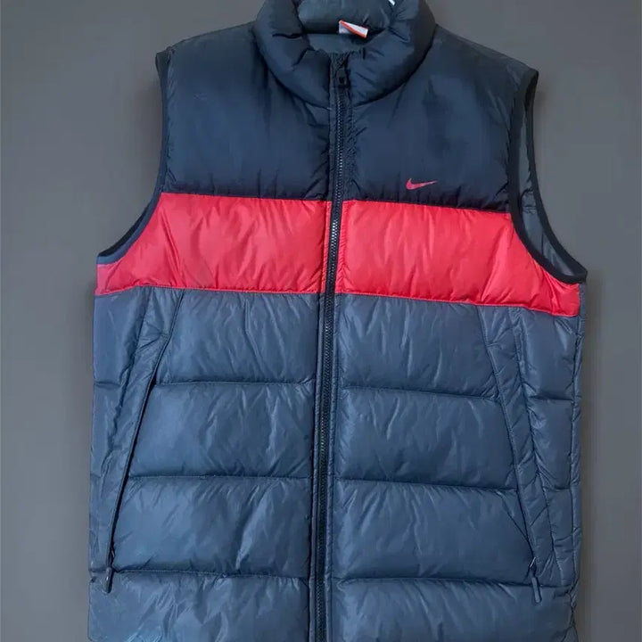 [BUNJANG] Nike Black/Red Padded Vest / 나이키 블랙/레드 패딩 조끼