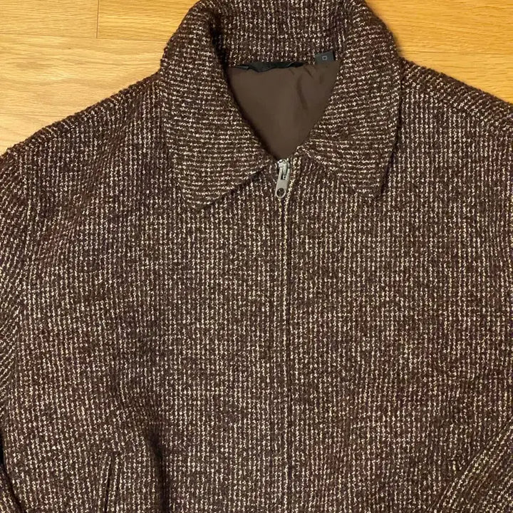 [BUNJANG] Zara Houndstooth Cropped Jumper / 자라 브라운 하운드투스 점퍼