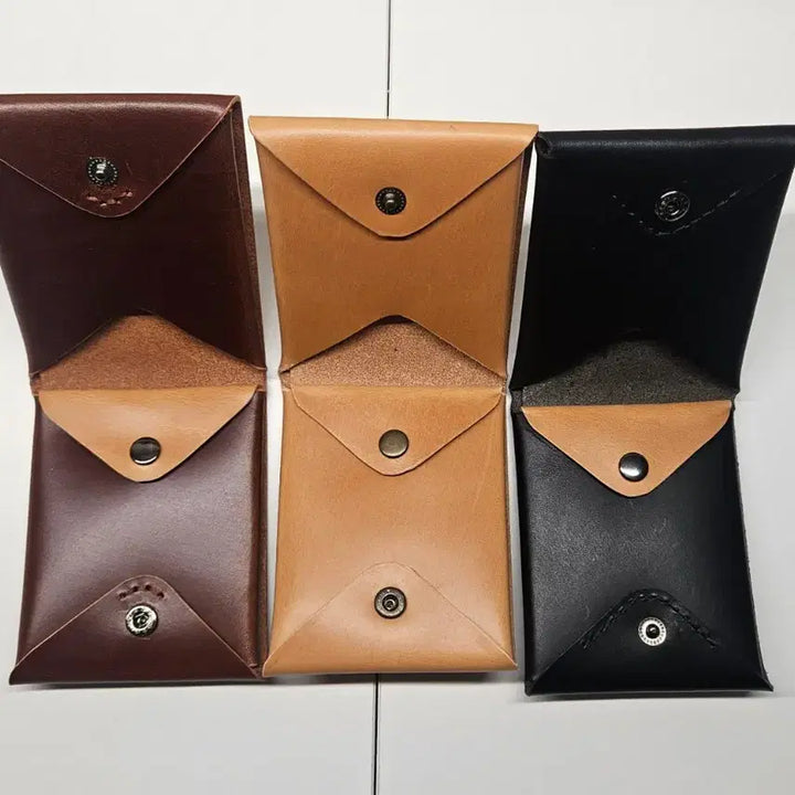 [BUNJANG] Handmade Vegetable Tanned Cowhide Bifold Wallet / 핸드메이드 소가죽 반지갑