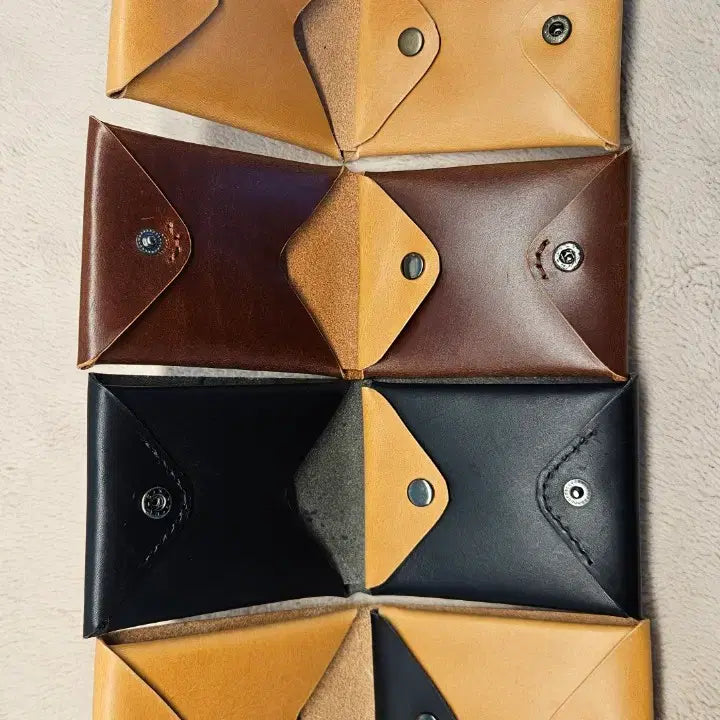 [BUNJANG] Handmade Vegetable Tanned Cowhide Bifold Wallet / 핸드메이드 소가죽 반지갑