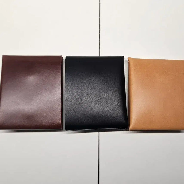 [BUNJANG] Handmade Vegetable Tanned Cowhide Bifold Wallet / 핸드메이드 소가죽 반지갑