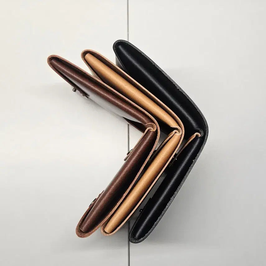 [BUNJANG] Handmade Vegetable Tanned Cowhide Bifold Wallet / 핸드메이드 소가죽 반지갑