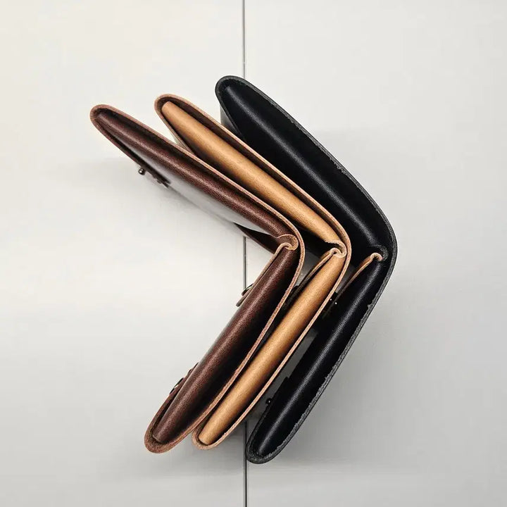 [BUNJANG] Handmade Vegetable Tanned Cowhide Bifold Wallet / 핸드메이드 소가죽 반지갑