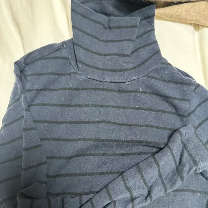 [BUNJANG] Muji Navy Stripe Long Sleeve T-Shirt / 네이비 스트라이프 긴팔 티셔츠 무인양품