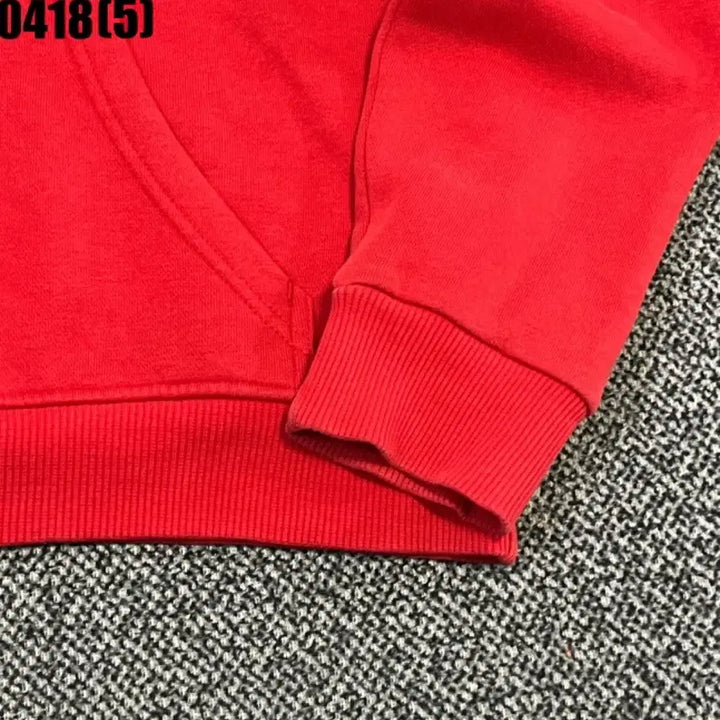 [BUNJANG] Adidas Trefoil Logo Red Hoodie Size 85 / 아디다스 빨간색 후드티 트레포일 로고85 0418