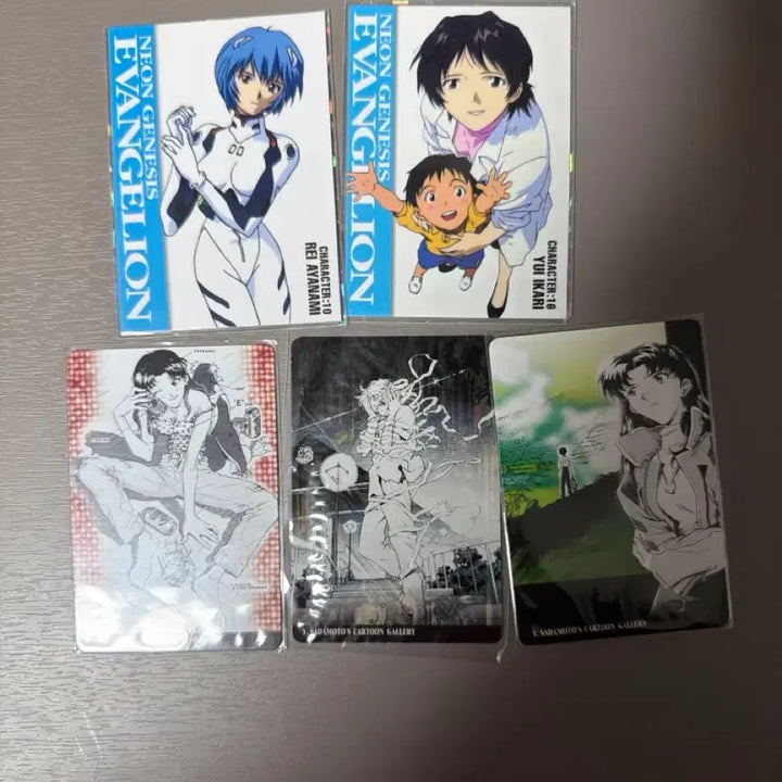 [BUNJANG] Evangelion Sadamoto Rei Asuka Yui Carddass Set / 에반게리온 고전 희귀 미소녀 사다모토 레이 아스카 유이 카드다스