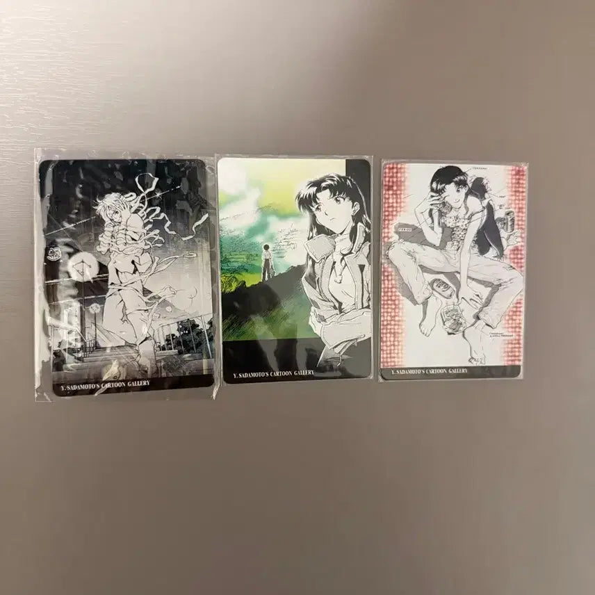 [BUNJANG] Evangelion Sadamoto Rei Asuka Yui Carddass Set / 에반게리온 고전 희귀 미소녀 사다모토 레이 아스카 유이 카드다스