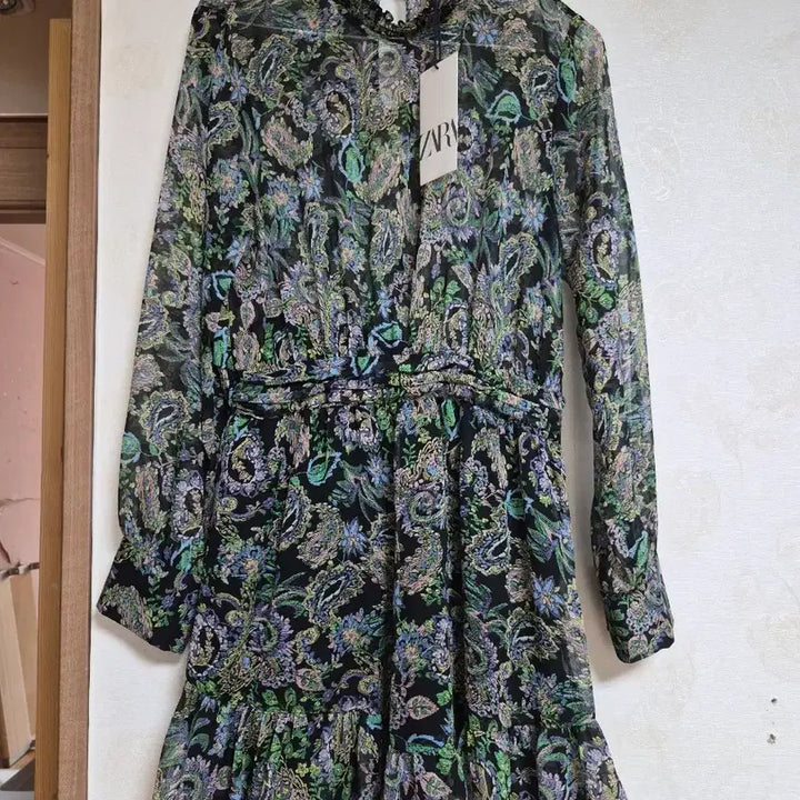 [BUNJANG] ZARA Floral Chiffon Dress / 자라 플라워 쉬폰 원피스
