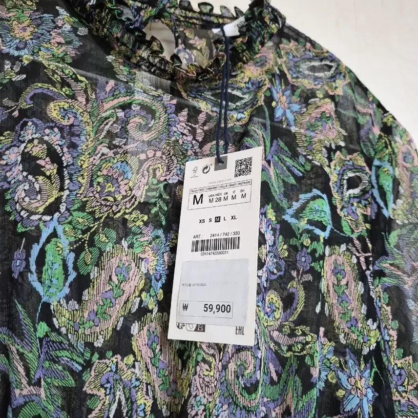 [BUNJANG] ZARA Floral Chiffon Dress / 자라 플라워 쉬폰 원피스