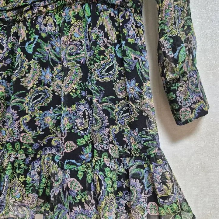 [BUNJANG] ZARA Floral Chiffon Dress / 자라 플라워 쉬폰 원피스