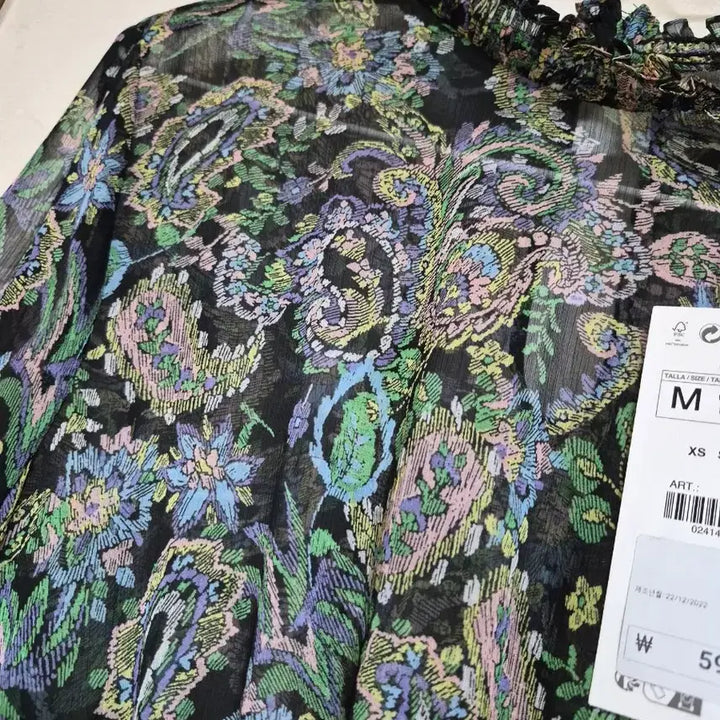 [BUNJANG] ZARA Floral Chiffon Dress / 자라 플라워 쉬폰 원피스