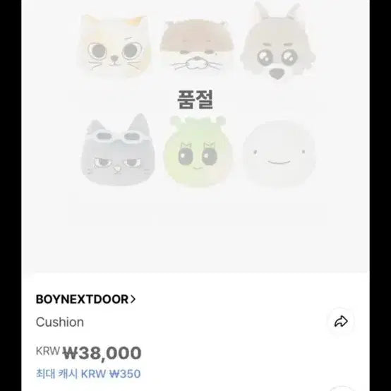 [BUNJANG] BOYNEXTDOOR Woonhak Cushion / 보넥도 운아기쿠션