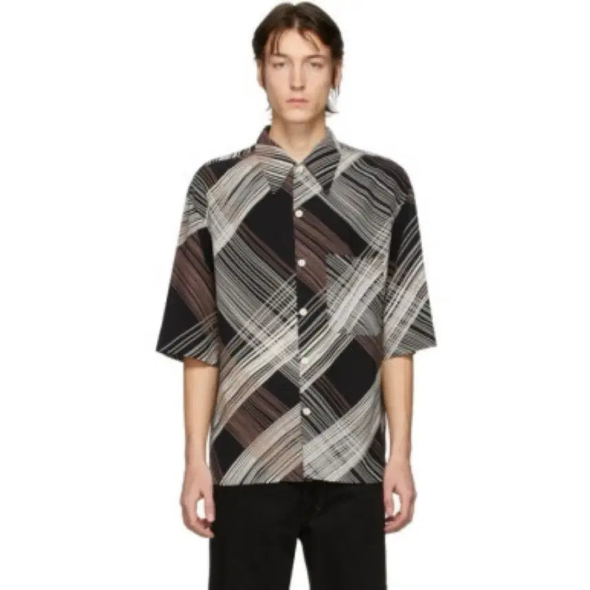 [BUNJANG] LEMAIRE Macaroon Convertible Collar Shirt / [52]르메르 마카롱 컨버터블 반팔 셔츠
