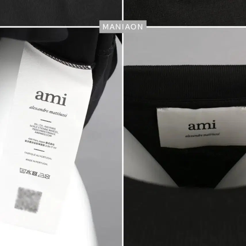 [BUNJANG] AMI Big Heart Logo Short Sleeve T-shirt Black / 아미  빅 하트 로고 반팔 티셔츠 블랙